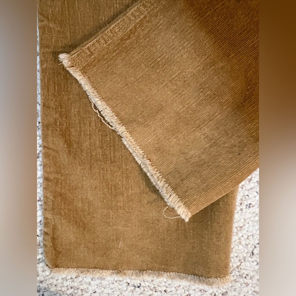Boundless North Soft Stretchy Corduroy Pants w Distinct Button Fly & Raw Hem S28 - Picture 10 of 12